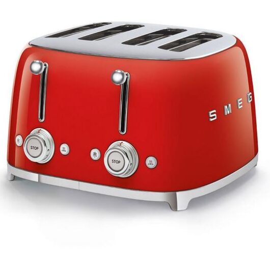 SMEG TSF03RDUK Four Slice Toaster in Red